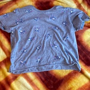 Stitch grey crop top